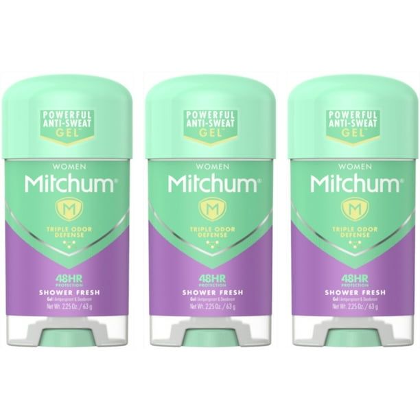 3 Pack Mitchum Women Shower Fresh Gel AntiPerspirant & Deodorant 2.25