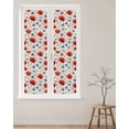 thumbnail image 2 of Window Privacy Film Red Poppy Flower Stained Glass Window Film Decorative Sun Block Window Cover Blue Daisy Floral Patriotic 4th of July Window Clings Static Adhesive Sticker for Bathroom 23.6"x78.7", 2 of 6