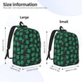 thumbnail image 3 of Lsque Cartoon Kawaii Frogs Pattern Canvas Daypack, Durable Backpack, High-quality Versatile Backpack,Vintage Compact Backpack-Medium, 3 of 6