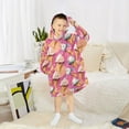 thumbnail image 6 of joogoo Wearable Blanket Hoodie for Ice Cream Pink Flannel Sherpa Pocket 3-14 YR S, 6 of 7