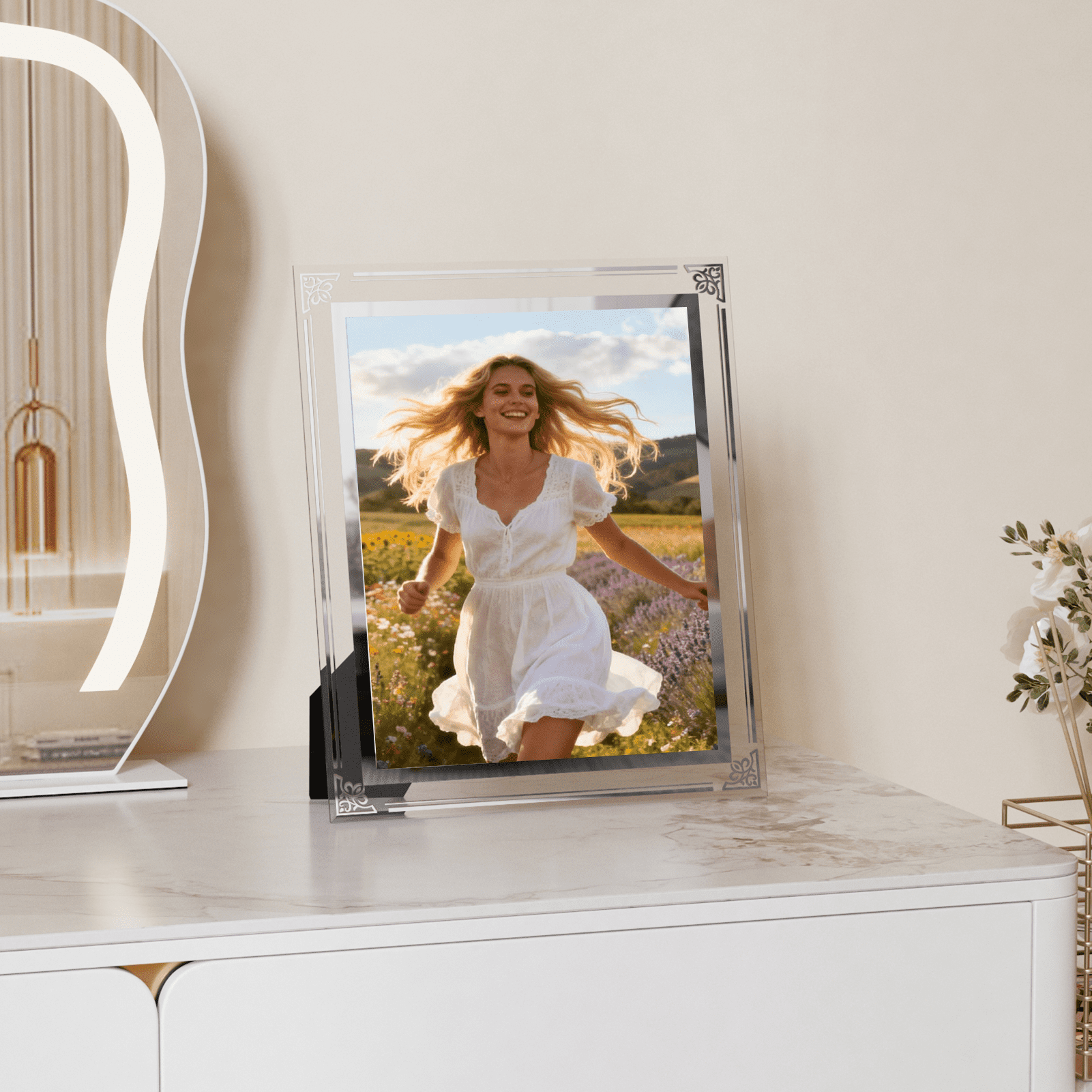 5x7 Picture Frame Set of 6, Silver