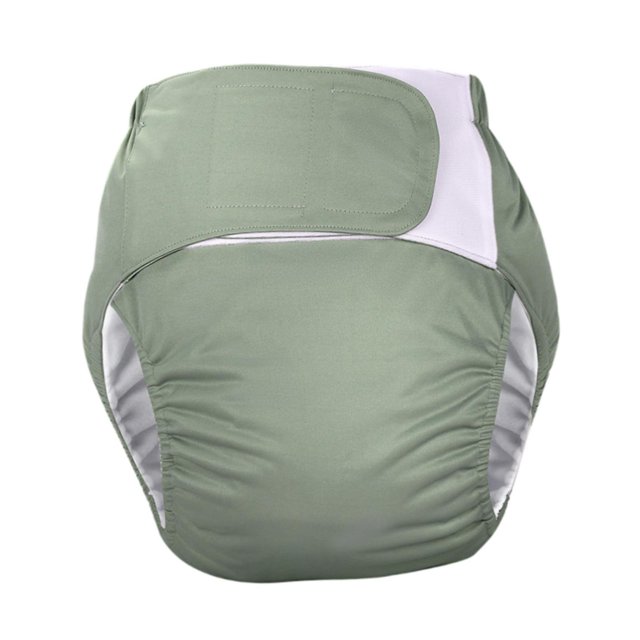 Pañal de Tela Para Adultos Jinwen Antifugas Laterales Para Mujeres y Hombres Mayores Verde