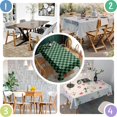 thumbnail image 5 of Green and Black Checkerboard Pattern Rectangle Tablecloth 60"x102",Waterproof Polyester Rectangle Table Cloth, Wipeable Spillproof Polyester Tablecloth for Dining, Camping, Indoor and Outdoor, 5 of 6