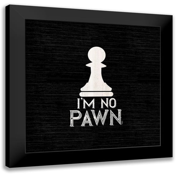 Reed, Tara 12x12 Black Modern Framed Museum Art Print Titled - Chess Sentiment black III-No Pawn