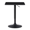 thumbnail image 3 of CorLiving Maya Square Engineered Wood Top Adjustable Height Swivel Bar Table with Black Metal Pedestal Base, Black, 3 of 9