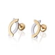 thumbnail image 5 of Aretes de oro 14k GIALLO Broquel GIALLO COLLECTION Símbolo de oro amarillo y oro blanco, 5 of 5