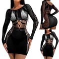 thumbnail image 3 of Gibobby Ropa sexy de mujer para sexo Lencería de Encaje para Mujer, con Cierre Frontal, Cuello en V, camisón Sexy(Negro, Talla única), 3 of 5
