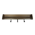 thumbnail image 2 of Better Homes & Gardens 28”  Walnut Shelf with Black Metal Hooks, 2 of 6