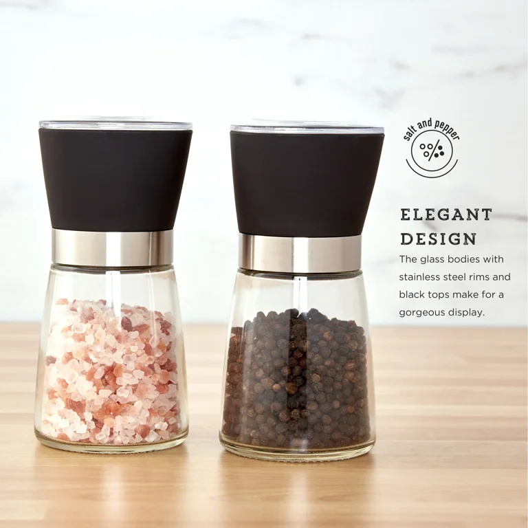 Kamenstein Salt & Pepper Grinder Set, Prefilled, Glass photo 3