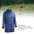 thumbnail image 3 of PVC Waterproof Windproof Rain Jacket for Men, with Reflective Stripes Adjustable Hood Ideal for Outdoor Hiking Fishing, 3 of 7
