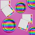 thumbnail image 2 of Rainbow Foil Paper Plates and Napkins Kit, 2 of 5