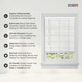 thumbnail image 6 of PowerSellerUSA Cordless Window Blinds, Privacy & Room Darkening 2" Slats Faux Wood Mini Blind, Anti-UV Window Treatment, White Plantation Blind, 48" Width x 64" Length, (Fits windows 23" - 74"), 6 of 9