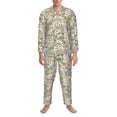 thumbnail image 3 of Sikiie Daisy Mens Pajama Set, Soft Warm Long Sleeve Sleepwear, Cozy Button-Down Pjs for Men-XX-Large, 3 of 7