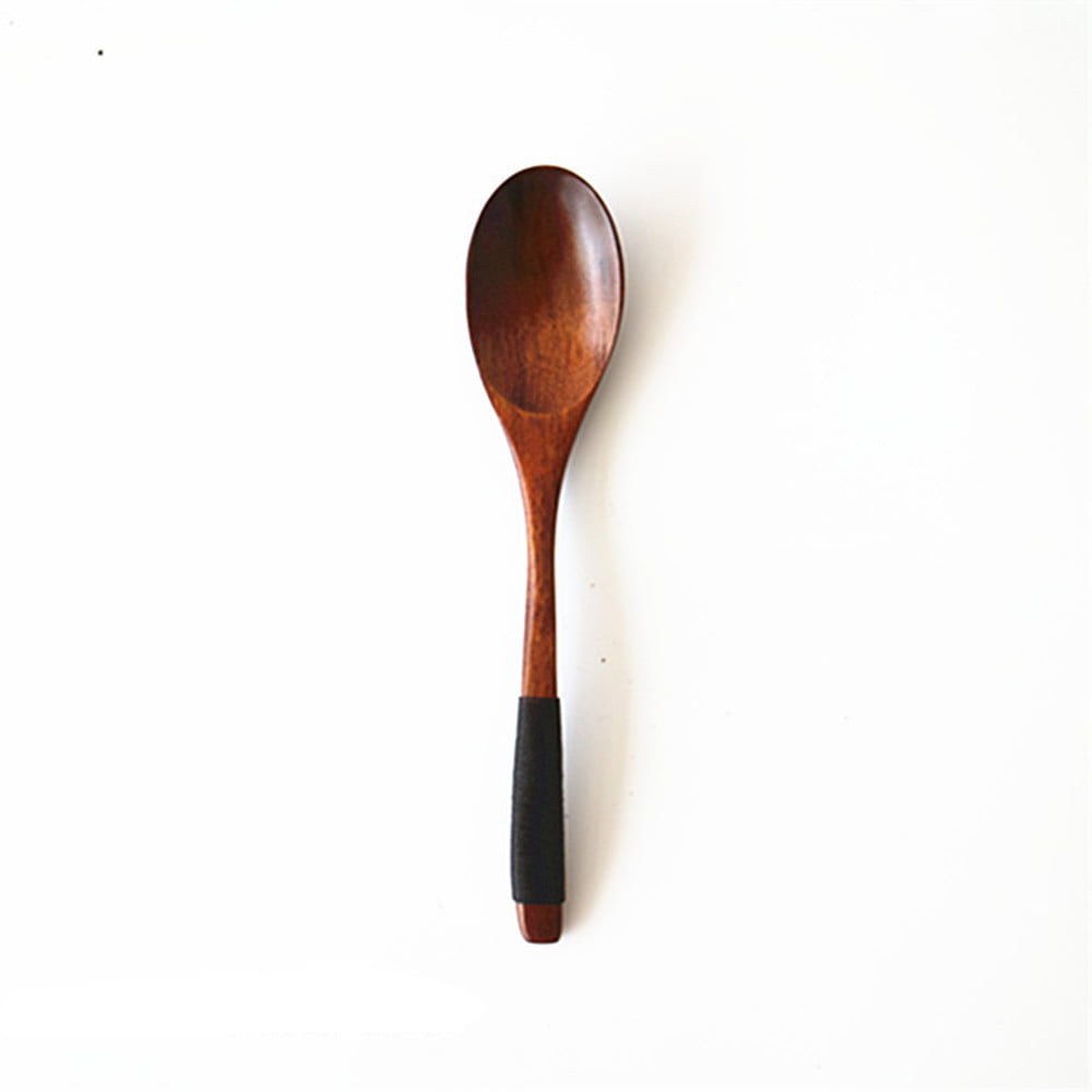 Wooden Spoon Soup Teaspoon Kitchen Cooking Kitchenware O8M6