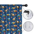 thumbnail image 4 of Blackout Kids Curtains,Cartoon Construction Vehicles Road Cones Childrens Insulated Curtains Set Of 2,Bedroom Essentials,Toddler Room Decor 42"x54", 4 of 5