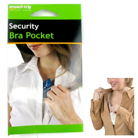 Secret Safe - Bra Pocket Travel Safe Hide Valuables Under Clothing Secret Pocket Pouch Stash