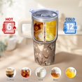 thumbnail image 6 of 20oz Rooster Chicken Tumbler with Handle Insulated Travel Mug Stylish Birthday Christmas Gift for Chicken Fans Women Men Fits Standard Cup Holders Comfortable Handle Durable Office Home Use, 6 of 6