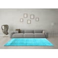 thumbnail image 3 of Ahgly Company Indoor Rectangle Abstract Light Blue Contemporary Area Rugs, 7' x 9', 3 of 4