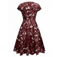 thumbnail image 6 of Iyufng Women's Summer Dresses V-Neck Printed Short Sleeve Mini Dress, 6 of 8