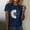 Navy, variant on Short Sleeve T Shirts for Women Summer Simple Printing Comfortable Round Neck Casual T-shirt Tops