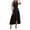Black, variant on Relaxed Crew Neck Sleeveless Ruffle Hem Solid Button Pleated Back Zipper High Low Maxi Dress for Women, Loose Casual Dress Rose Gold, M
