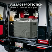 Alpicool CarRefrigerator, 12V Portable Fridge with Dual Zone and Independent Control, 12V / 24V DC Portable Freezer (-4℉ to 68℉) RV Compressor Fridge Electric Cooler for Outdoor Camping