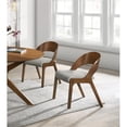 thumbnail image 3 of Meridian Furniture Woodson Grey Linen-Like Polyester Dining Chair (Set of 2), 3 of 7
