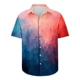 thumbnail image 6 of ZCFZJW Fashion Mens Hawaiian Tops Tropical Print Summer Short Sleeve Button Down Graphic T-Shirts Loose Regular Fit Casual Holiday Vacation Beach Shirts Multicolor#11 L, 6 of 6