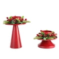 thumbnail image 2 of Candelabros de corona navideña roja Fiudx para eventos formales bodas iglesias decoraciones navideñas, 2 of 7