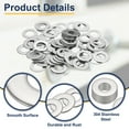 thumbnail image 3 of Arandela Plana M12 para Tornillo, 60Pcs Arandelas de Acero Inoxidable 304 12MM ID x 24MM OD x 1MM de Grosor (Tono Plateado), 3 of 6