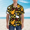thumbnail image 4 of Lsque Farm Goose pattern Hawaiian Shirt for Men, Unisex Summer Beach Casual Short Sleeve Button Down Shirts-Small, 4 of 9