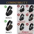 thumbnail image 2 of SOULWIT Flexible Fabric Replacement Headband for SteelSeries Arctis 3/Arctis 5 (Do Not Fit Other Arctis) Headset, Headphones Replacement Band, Headstrap Head Cushion Pad Repair Part - White Line, 2 of 3
