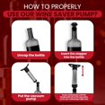 thumbnail image 5 of Bomba hermética para ahorrar vino con juego de 4 tapones de vacío. Conservador de vino y eliminador de aire con tapones selladores para esclusas de aire. Sistema de preservación, 5 of 5