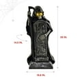 thumbnail image 3 of Haunted Hill Farm 39 in Grim Reaper Holding Sickle Statue with LED Eyes, HHMG040-1RPR-BLK, 3 of 13