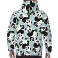 thumbnail image 7 of Xecao Panda And Eucalyptus Pattern Men's Adult Pullover Hoodie,Hooded Sweatshirt-Small, 7 of 7