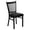 Black Vinyl Seat/Black Metal Frame, variant on Flash Furniture HERCULES Series Black Vertical Back Metal Restaurant Chair - Mahogany Wood Seat