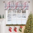 thumbnail image 5 of Pink Snowman Christmas Valances for Windows, Xmas Floral Tree Snowflake Rod Pocket Valance Short Window Treatments Curtains for Kitchen Bathroom Bedroom Decor, 56 x 16 In, 5 of 9