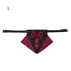thumbnail image 5 of Methold Mascota Bandana Bowknot Mascota Pañuelo Algodón Decoración Animal Babero Bufanda con Collar, Rojo Negro, L Negro rojo L 2piezas, 5 of 6