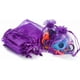 thumbnail image 1 of 10 bolsas de organza transparentes con cordón para regalo, para joyería, fiestas, bodas, dulces, minibotellas, muestras (azul violeta), 1 of 4
