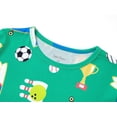 thumbnail image 2 of Beezizac Little Boys Pajamas Green Sport Balls 2-Piece Comfy Snug-fit Short Sleeve PJ Set Big Kid Children Size 14, 2 of 7