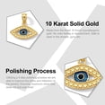 thumbnail image 2 of Charm America - Gold Evil Eye Charm Enamel - 10 Karat Solid Gold, 2 of 5