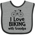 thumbnail image 3 of Inktastic I Love Biking with Grandpa Boys or Girls Baby Bib, 3 of 4