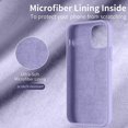 thumbnail image 3 of IBAOLE Compatible with iPhone 13 Case 6.1 inch (2021), Smooth Touch Liquid Silicone Phone Case with Soft Anti-Scratch Microfiber Lining, Full Body Protection for iPhone 13, PinkLight Purple, 3 of 7