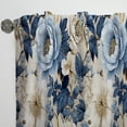 thumbnail image 3 of Designart "Radiant Blue And White Floral Beauty II" Floral Curtain Panels, 3 of 6