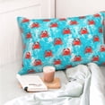 thumbnail image 4 of Zufioo Crab Swims In The Ocean Print Double-sided Plush Pillow Cover,Decorative Pillow Protector without Pillow Core, Suitable for Sofa, Bedroom, Car-16"x24", 4 of 6
