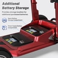 thumbnail image 6 of EAGLOG Lightweight Mobility Scooter for Seniors, Foldable Motorized Scooters with Removable Lithium Battery, Pneumatic Tires, Airport Approved, 12.4 Miles Range, 330lb Capacity, Red, 6 of 14