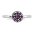 thumbnail image 4 of 925 Sterling Silver Amethyst Stackable Ring Birthstone February Gemstone, 4 of 8