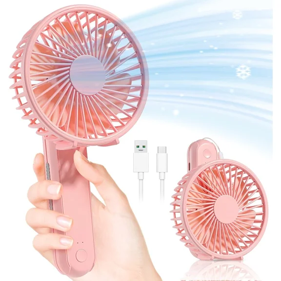 Portable Handheld Rechargeable Fan 2000Mah 180° Foldable 3 Wind Speed