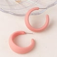 thumbnail image 1 of Nvzi Pendientes de aro grandes con forma de C de acrílico, geométricos, cuadrados, retro, sencillos, de color caramelo, con forma de C, de resina, de colores preciosos, D24, 1 of 5