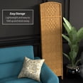 thumbnail image 5 of Red Lantern 6 ft. Tall Diamond Weave Fiber Room Divider - Light Beige - 3 Panel, 5 of 6